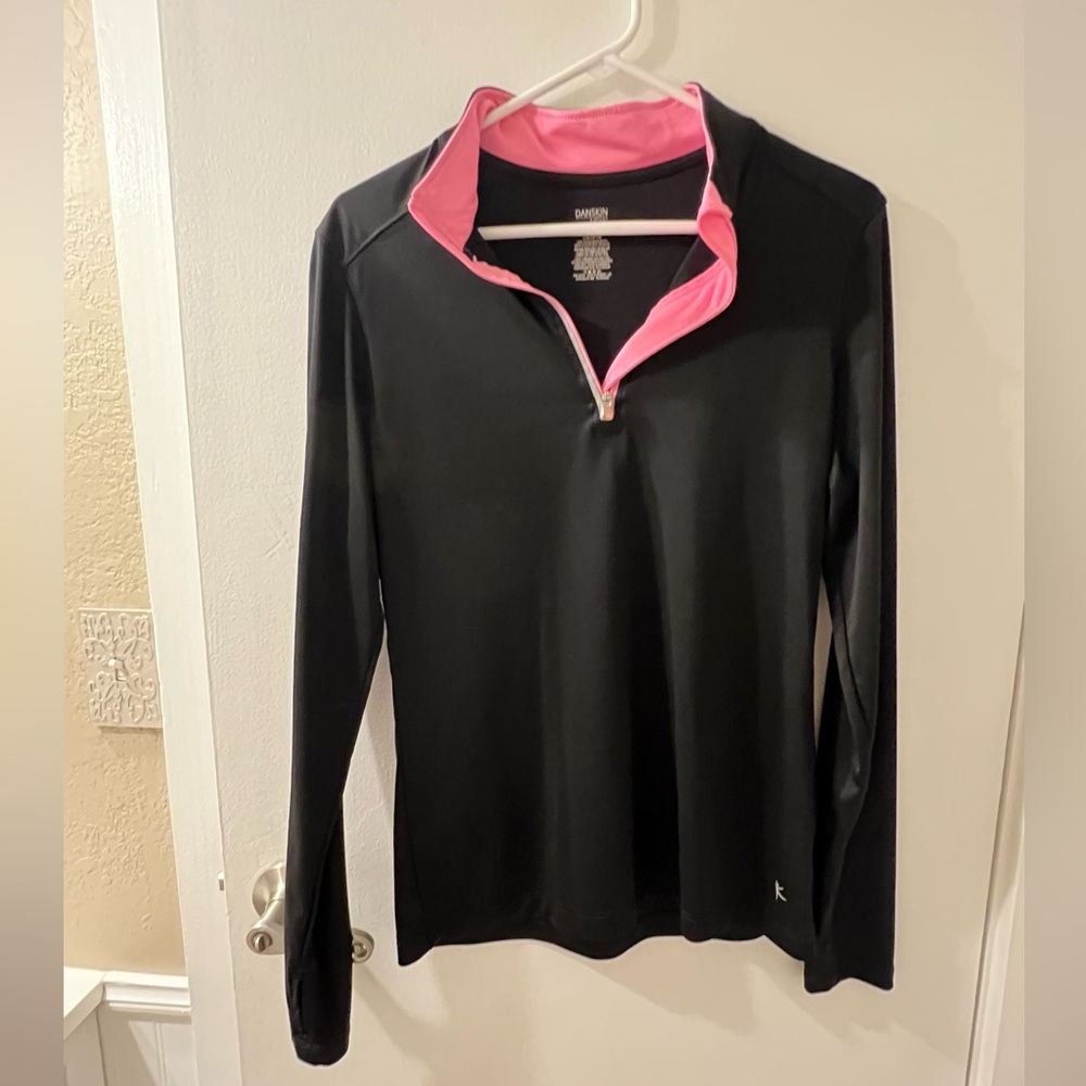 Danskin Black and Pink Long Sleeve Top